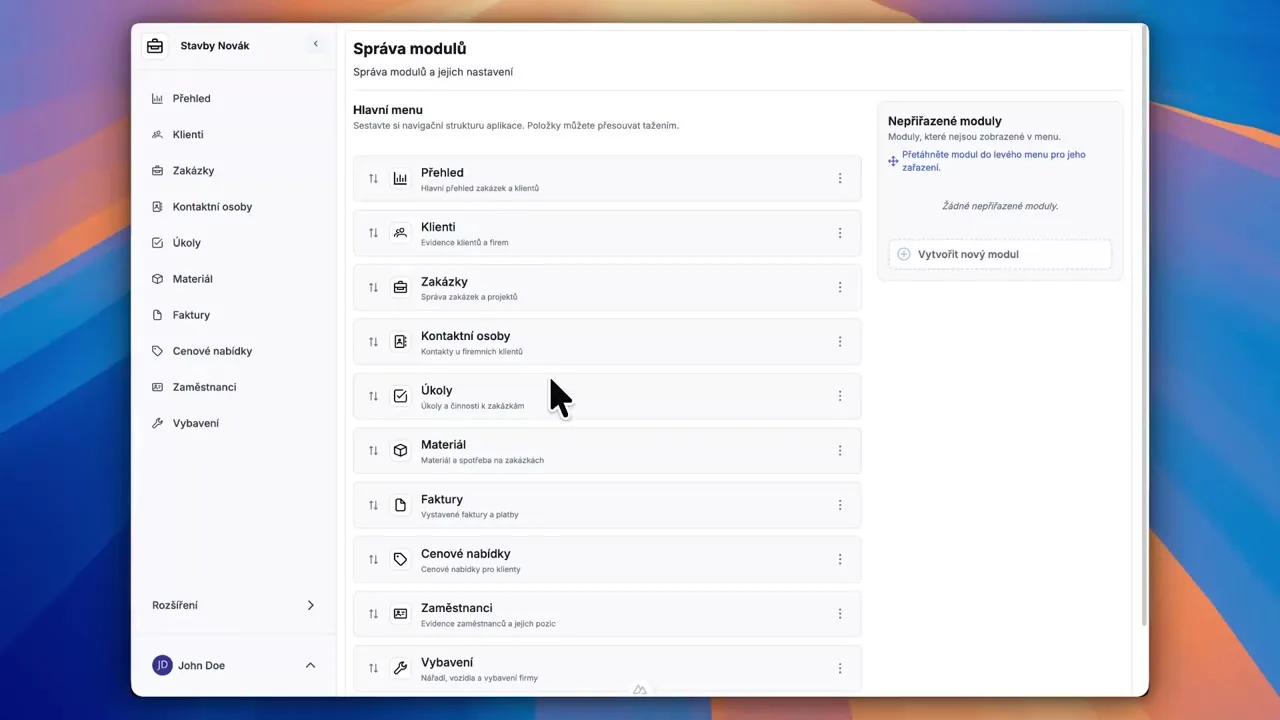 Aplikace hotová za pár minut.